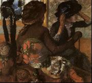 Edgar Degas At the Milliner's painting